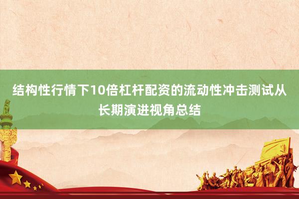 结构性行情下10倍杠杆配资的流动性冲击测试从长期演进视角总结