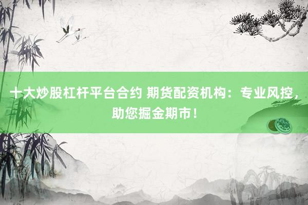 十大炒股杠杆平台合约 期货配资机构：专业风控，助您掘金期市！