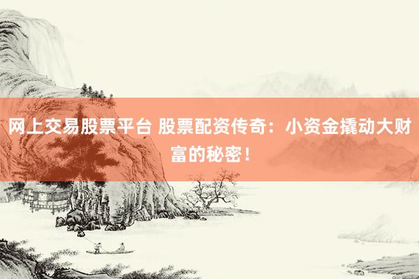 网上交易股票平台 股票配资传奇：小资金撬动大财富的秘密！